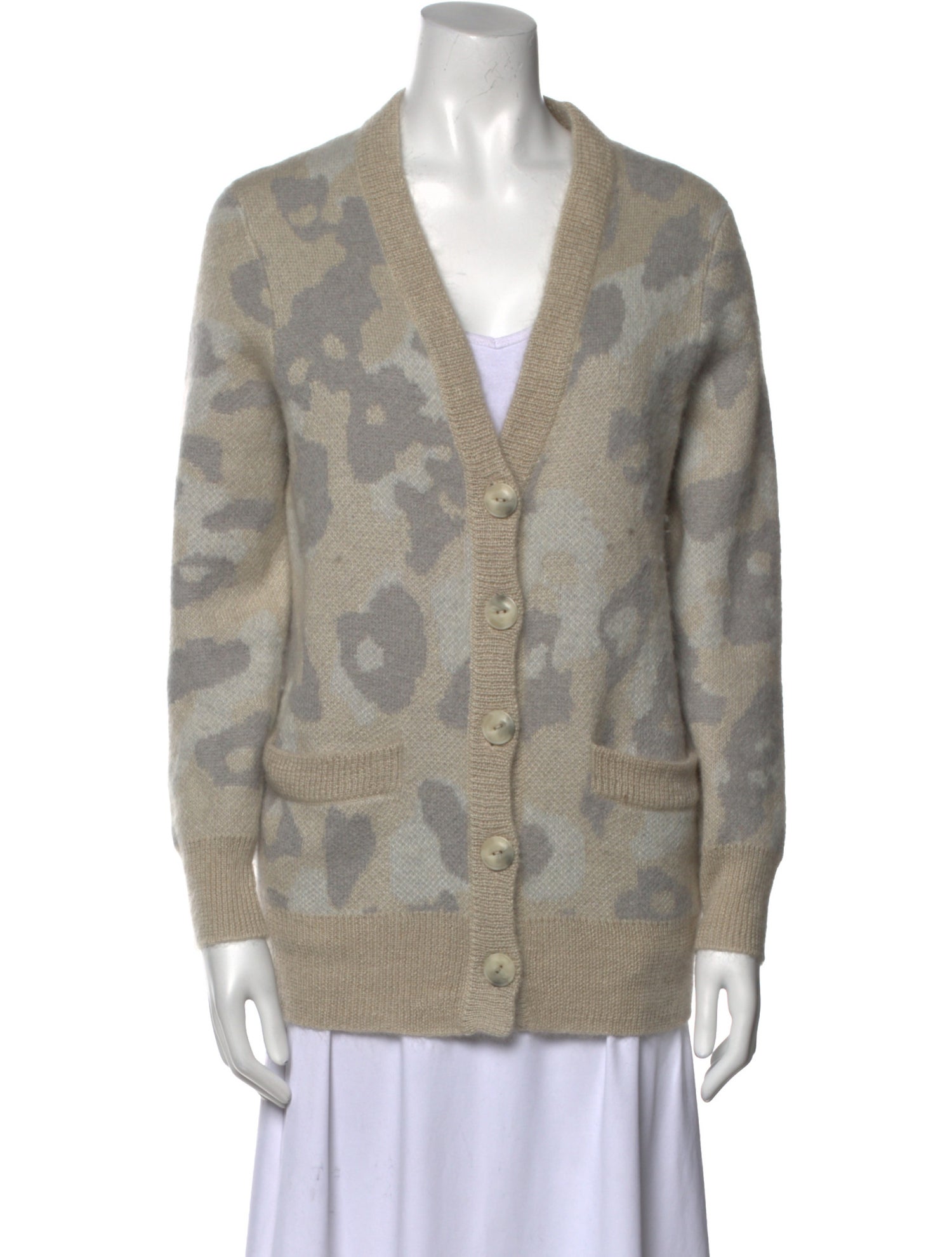 Rag & Bone Printed V-Neck Sweater