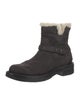 Rag & Bone Suede Fur Trim Moto Boots