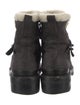 Rag & Bone Suede Fur Trim Moto Boots