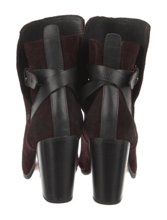 Rag & Bone Suede Leather Trim Embellishment Boots