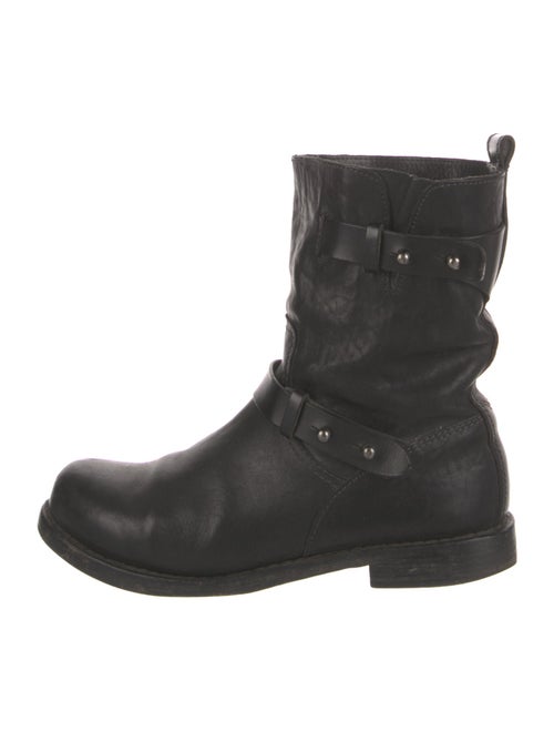 Rag & Bone Leather Leather Trim Embellishment Moto Boots