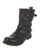 Rag & Bone Leather Leather Trim Embellishment Moto Boots