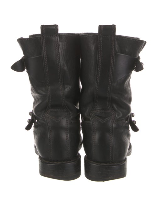 Rag & Bone Leather Leather Trim Embellishment Moto Boots