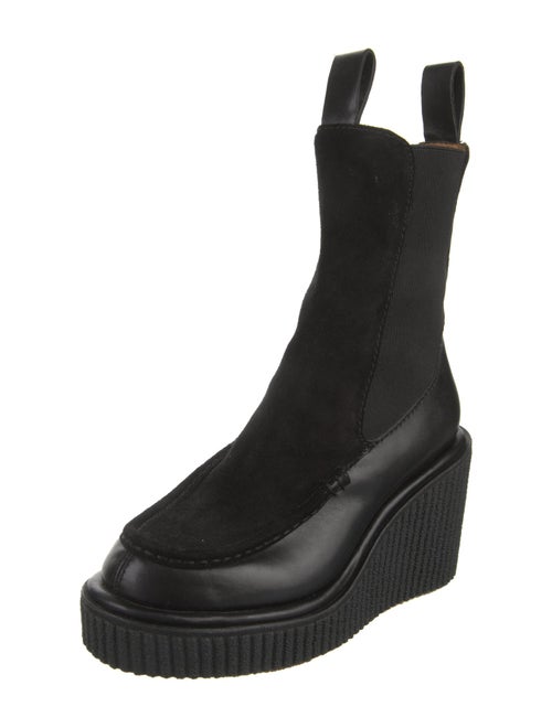 Rag & Bone Leather Grosgrain Trim Chelsea Boots