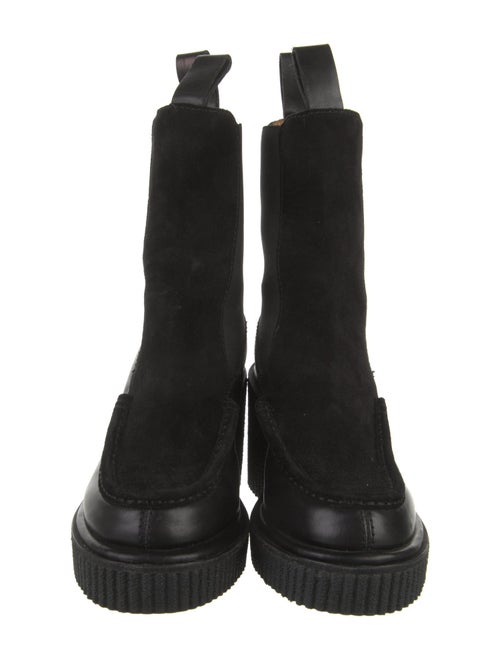 Rag & Bone Leather Grosgrain Trim Chelsea Boots