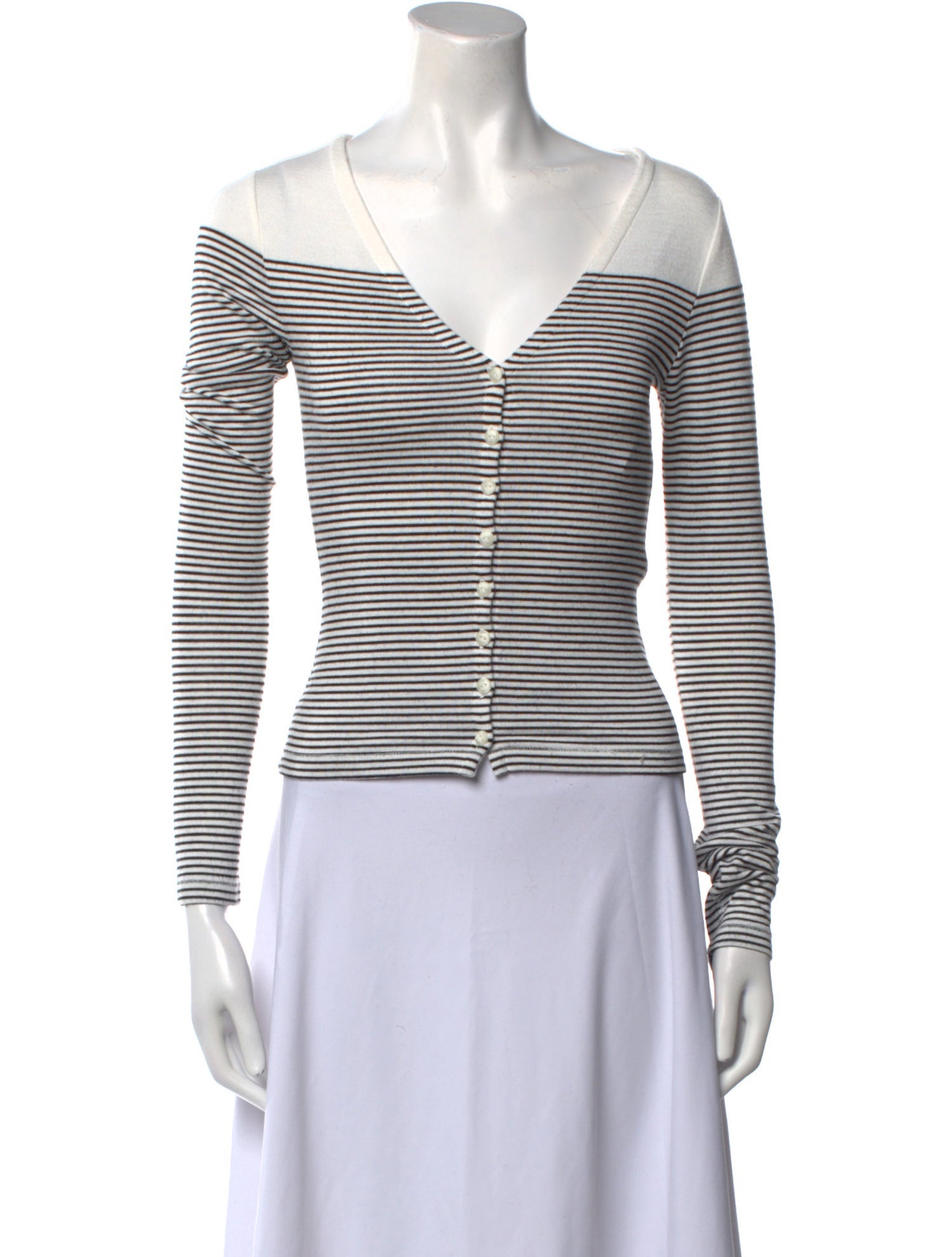 Rag & Bone Striped V-Neck Sweater