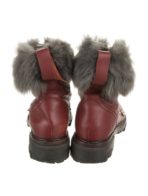 Rag & Bone Leather Colorblock Pattern Lace-Up Boots