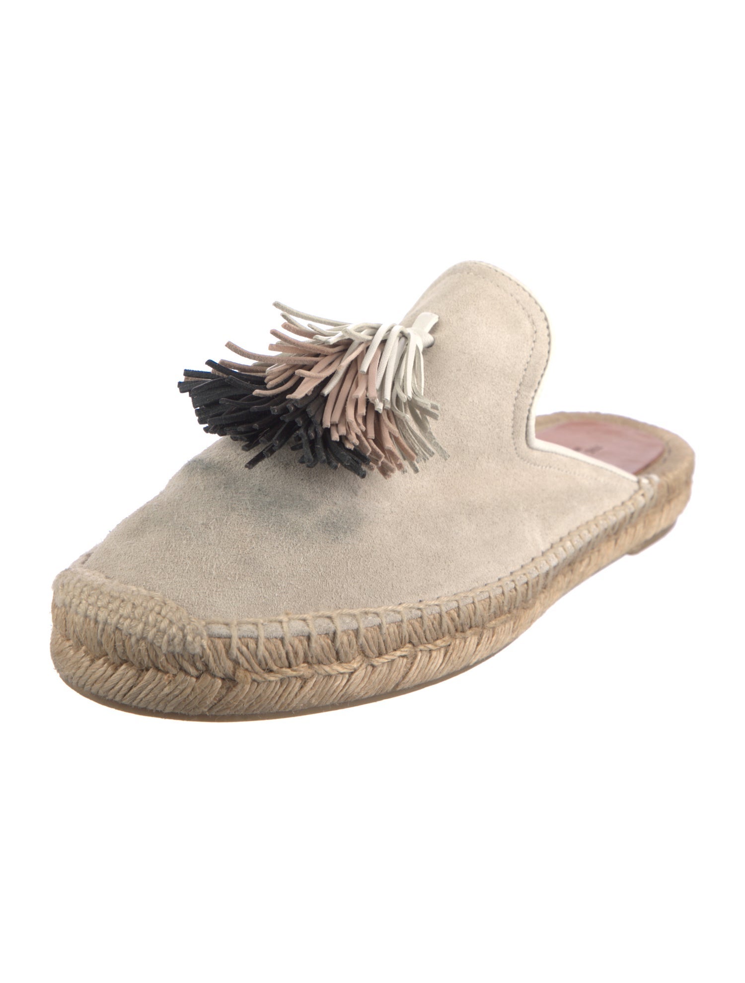 Rag & Bone Suede Tassel Accents Mules