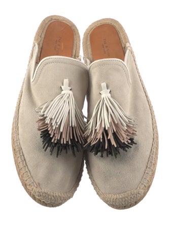 Rag & Bone Suede Tassel Accents Mules