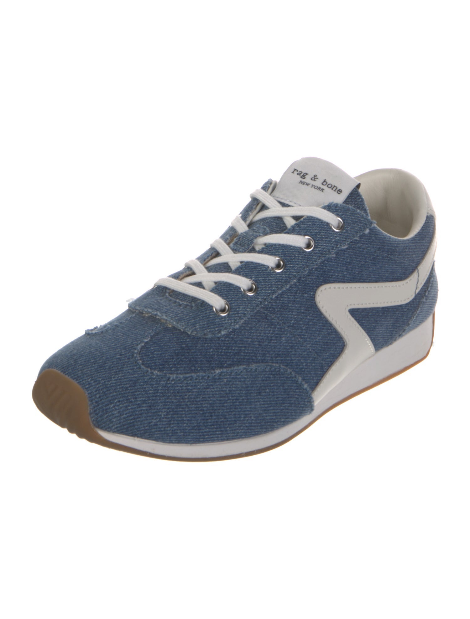 Rag & Bone Denim Colorblock Pattern Athletic Sneakers