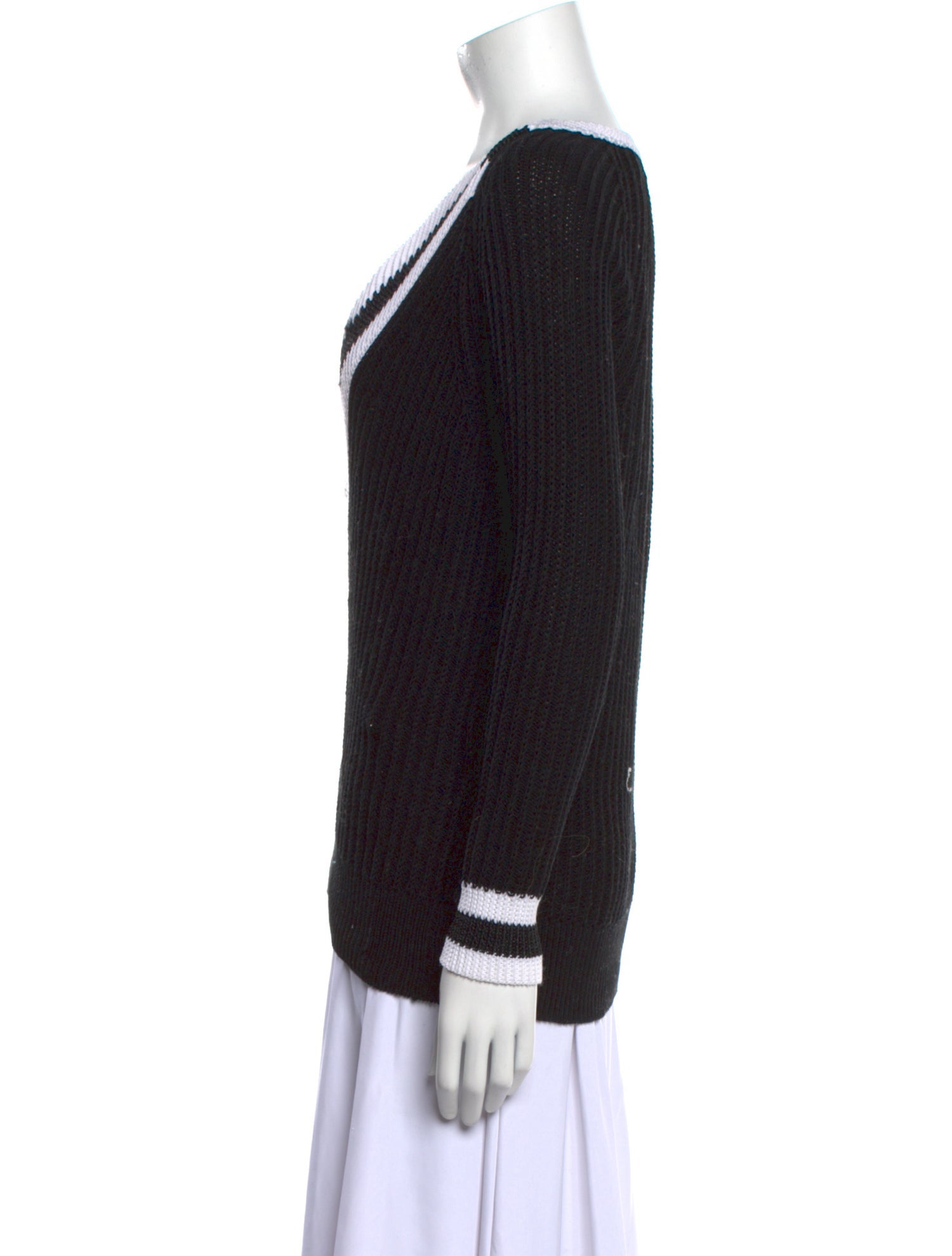 Rag & Bone Colorblock Pattern V-Neck Sweater