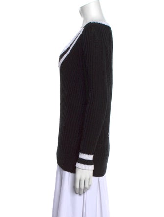 Rag & Bone Colorblock Pattern V-Neck Sweater