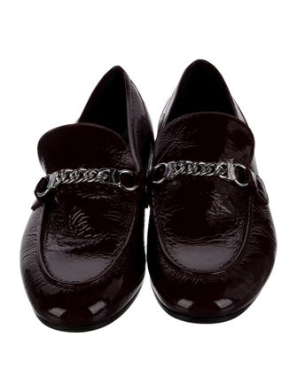 Rag & Bone Patent Leather Chain-Link Accents Loafers
