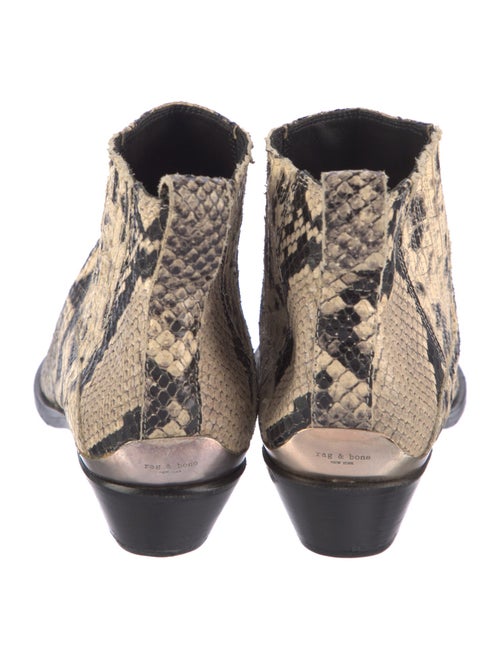 Rag & Bone Snakeskin Animal Print Chelsea Boots