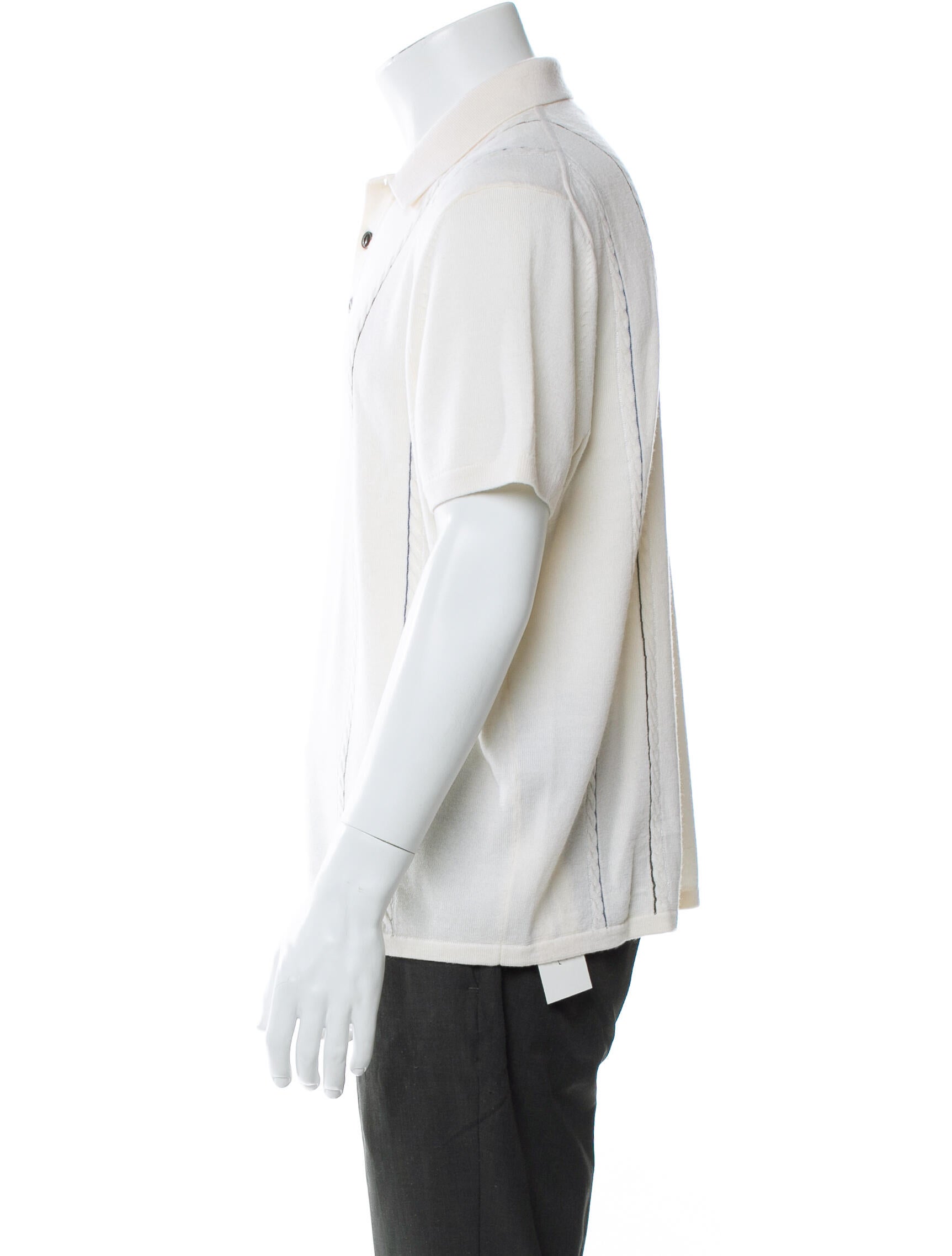 Rag & Bone Merino Wool Striped Polo Sweater