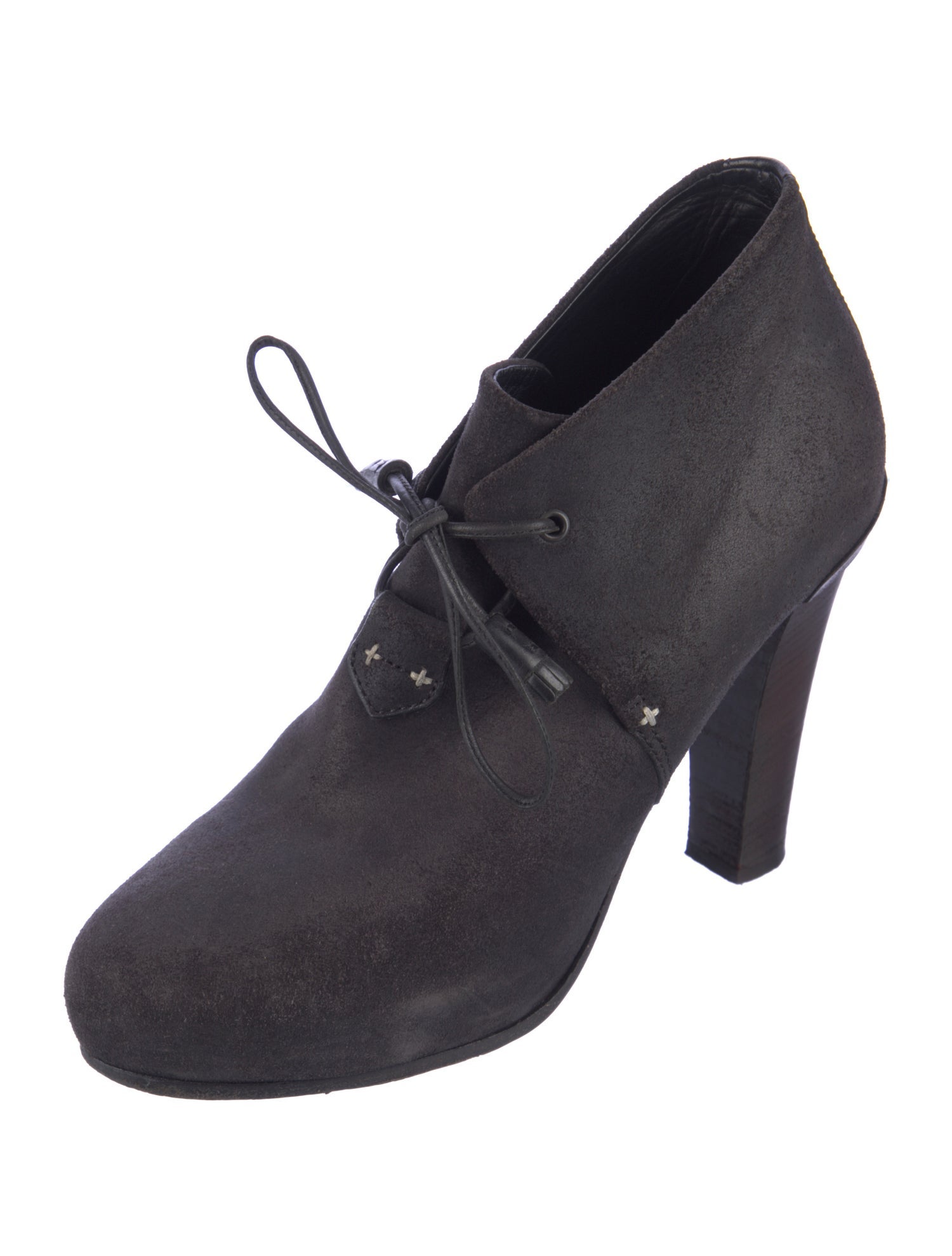 Rag & Bone Suede Tassel Accents Lace-Up Boots