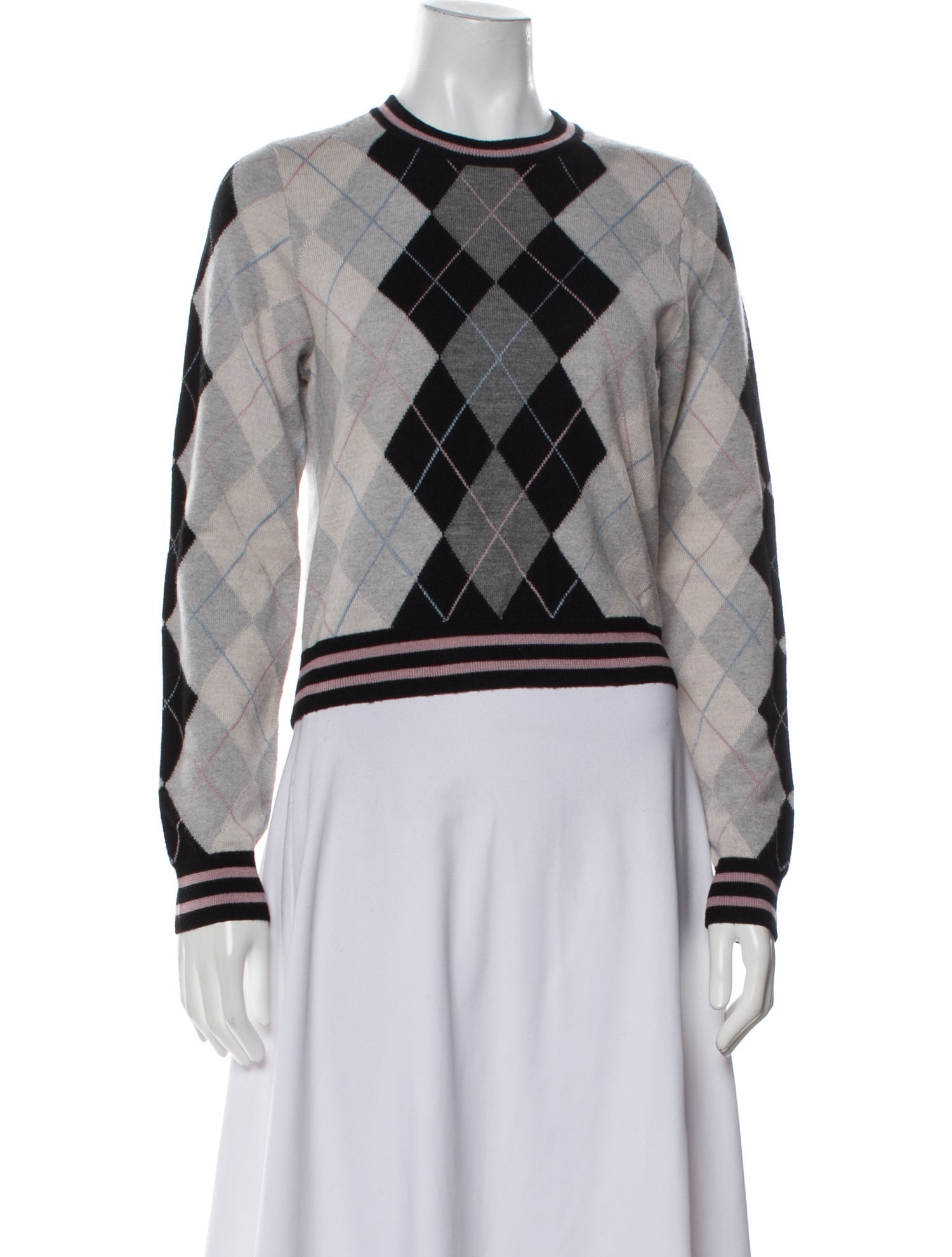 Rag & Bone Lambswool Plaid Print Sweater