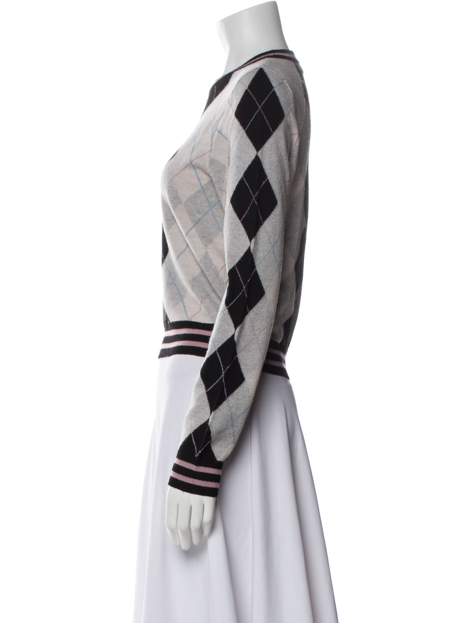 Rag & Bone Lambswool Plaid Print Sweater