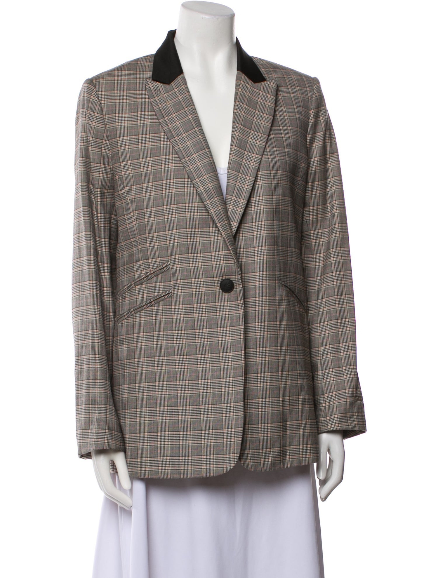 Rag & Bone Plaid Print Blazer