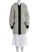 Rag & Bone Wool Colorblock Pattern Faux Fur Coat