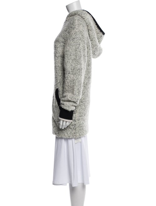 Rag & Bone Wool Colorblock Pattern Faux Fur Coat