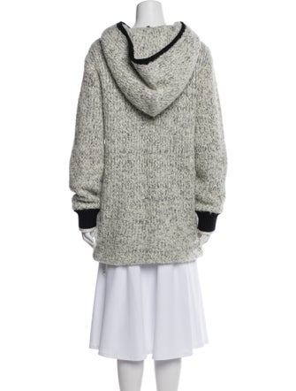 Rag & Bone Wool Colorblock Pattern Faux Fur Coat