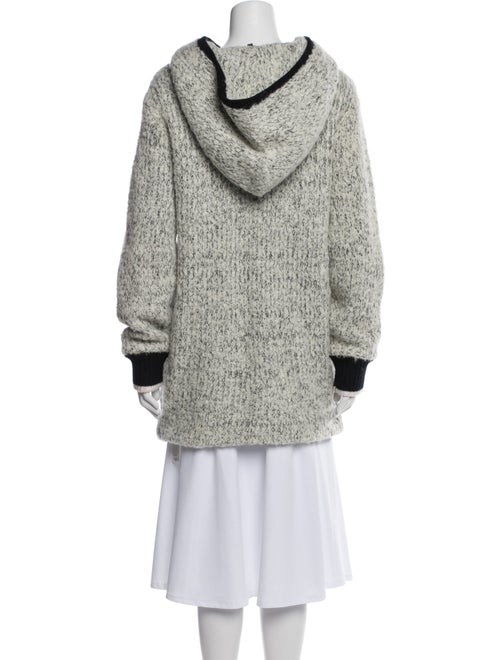 Rag & Bone Wool Colorblock Pattern Faux Fur Coat