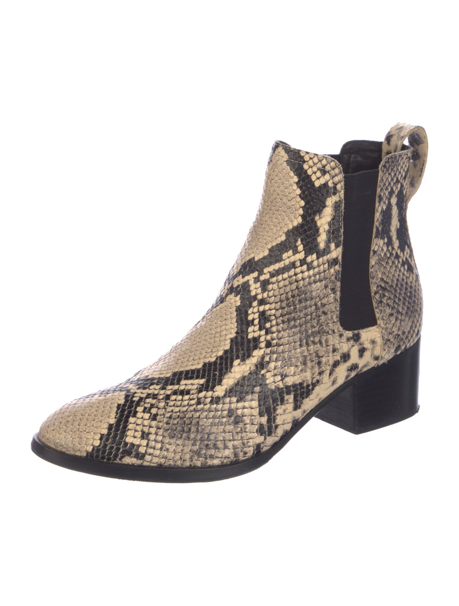 Rag & Bone Snakeskin Animal Print Chelsea Boots