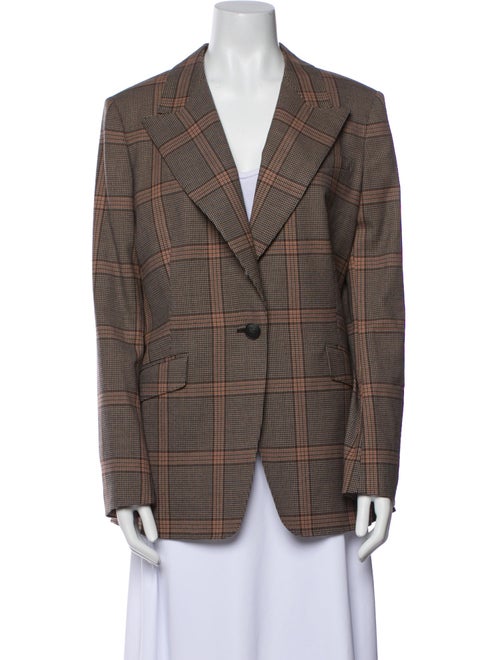Rag & Bone Wool Plaid Print Blazer