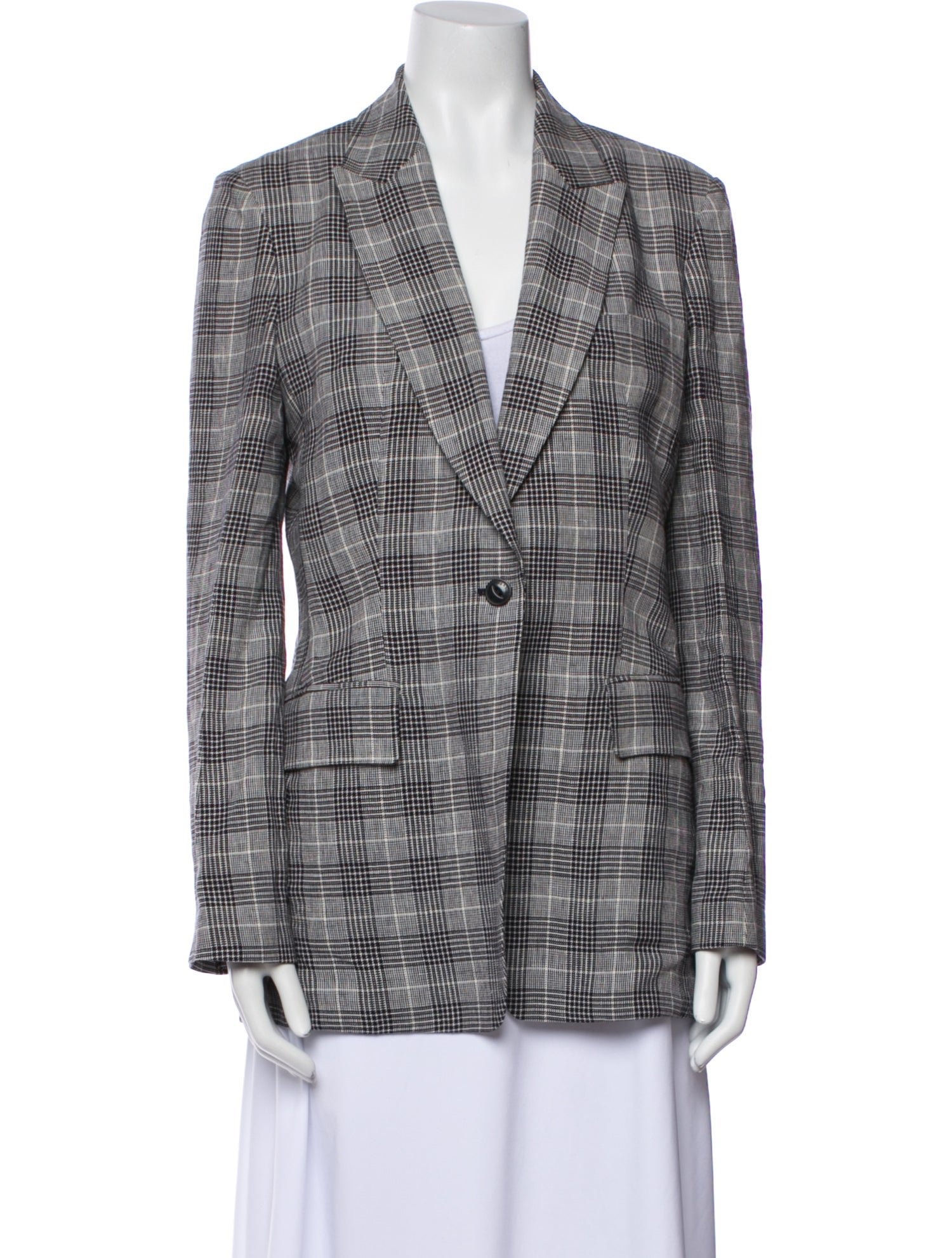 Rag & Bone Wool Plaid Print Blazer