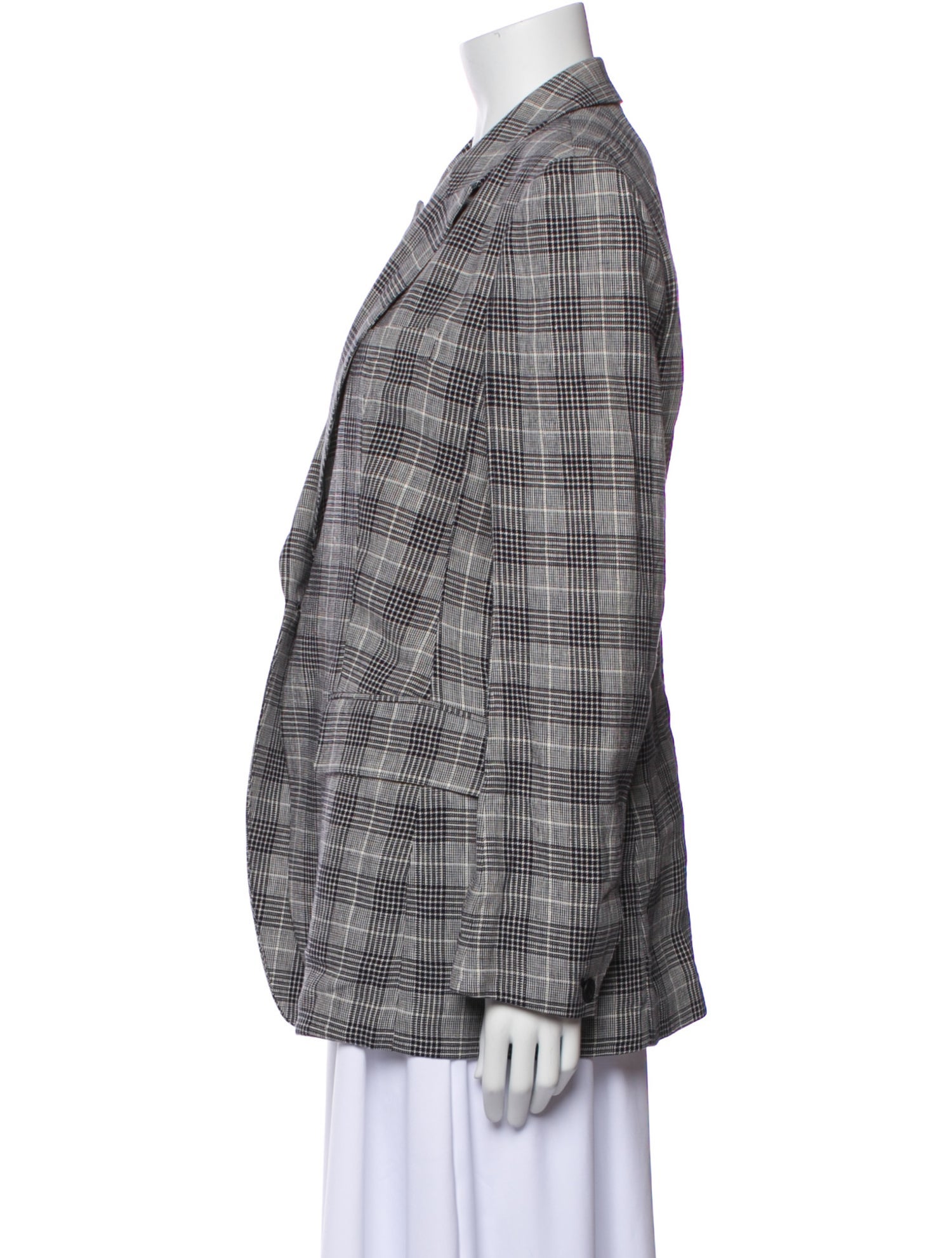 Rag & Bone Wool Plaid Print Blazer