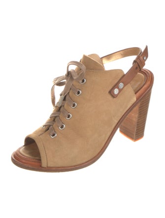 Rag & Bone Nubuck Cutout Accent Slingback Pumps