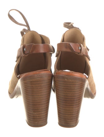 Rag & Bone Nubuck Cutout Accent Slingback Pumps