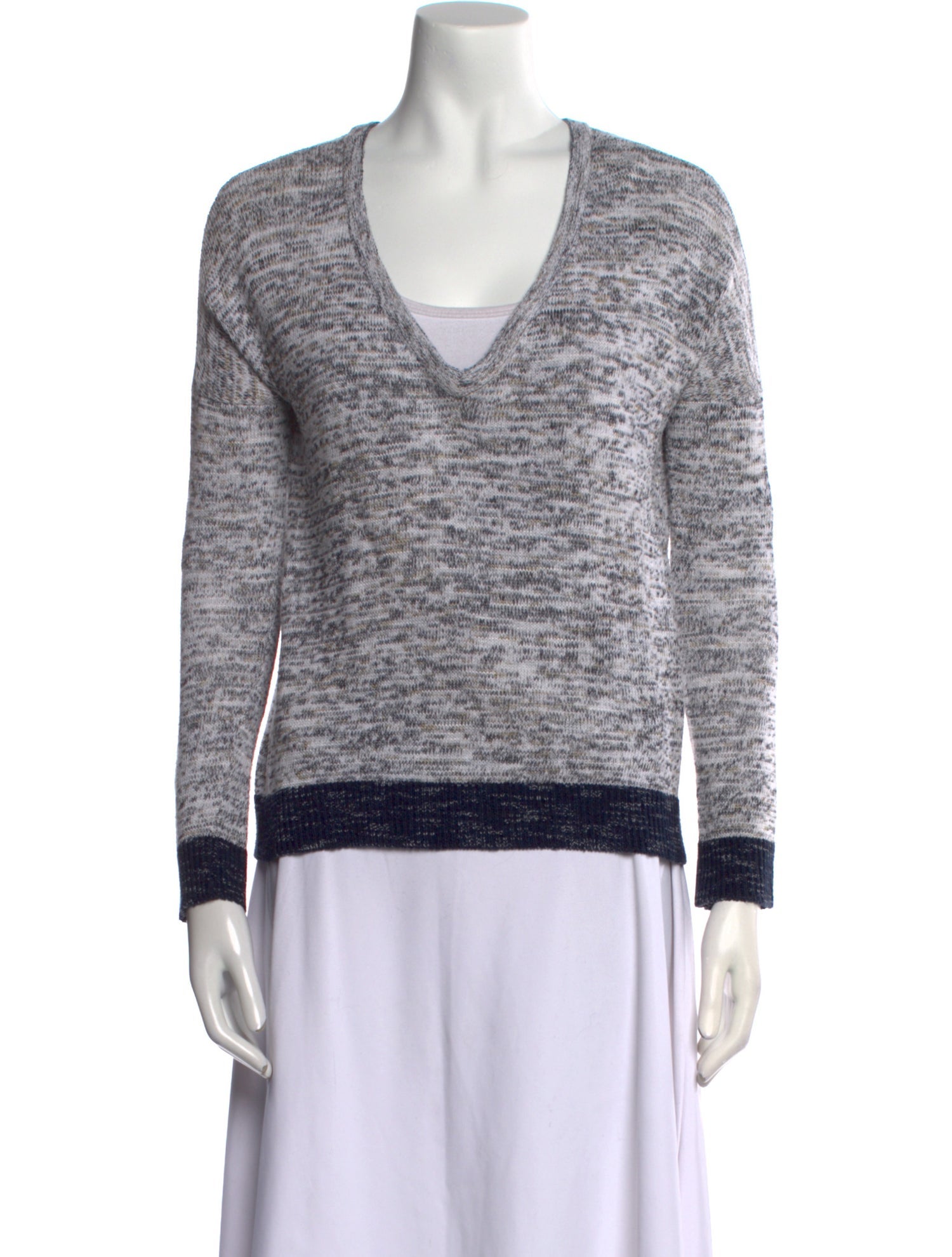 Rag & Bone Printed V-Neck Sweater