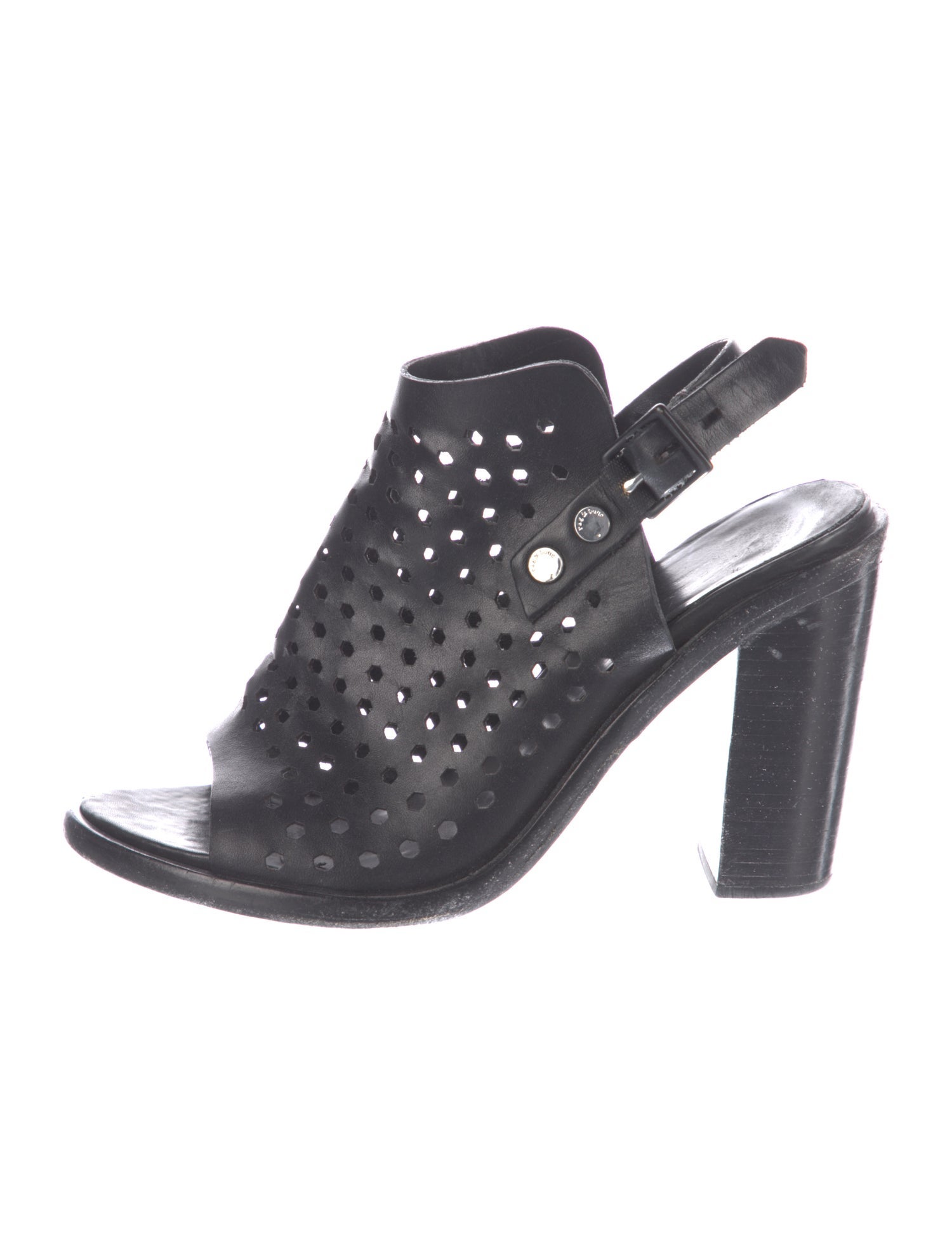 Rag & Bone Leather Lasercut Accents Slingback Sandals