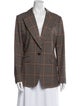Rag & Bone Wool Plaid Print Blazer