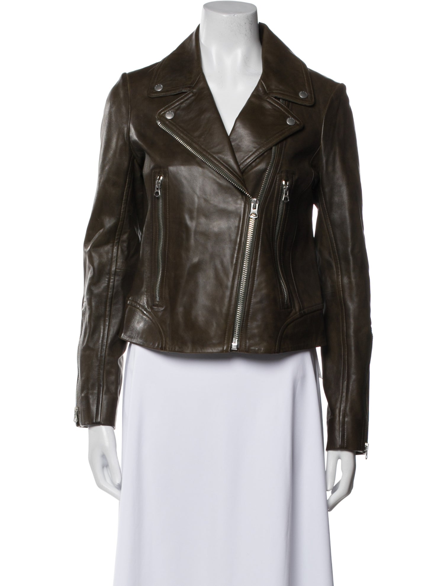 Rag & Bone Lamb Leather Biker Jacket