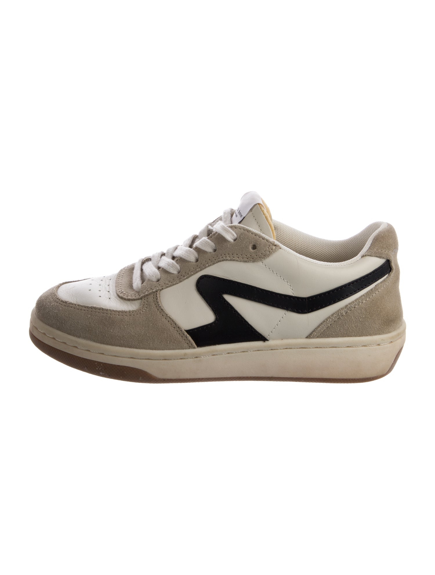 Rag & Bone Leather Colorblock Pattern Sneakers