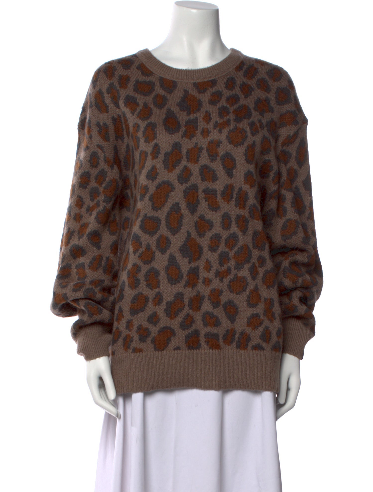 Rag & Bone Animal Print Crew Neck Sweater
