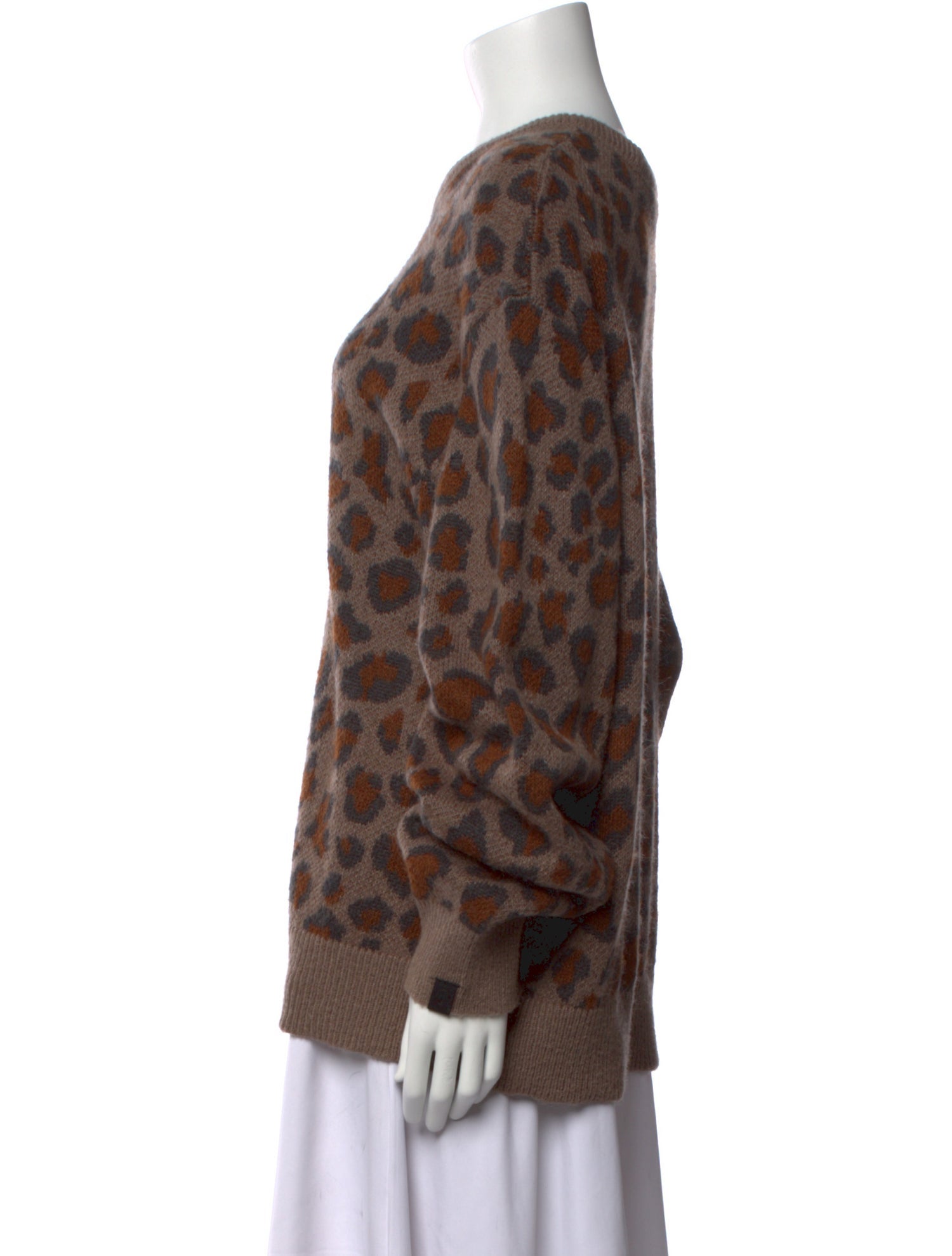 Rag & Bone Animal Print Crew Neck Sweater