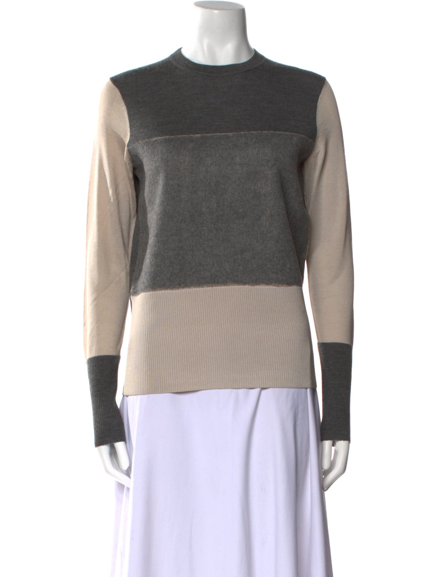 Rag & Bone Merino Wool Colorblock Pattern Sweater