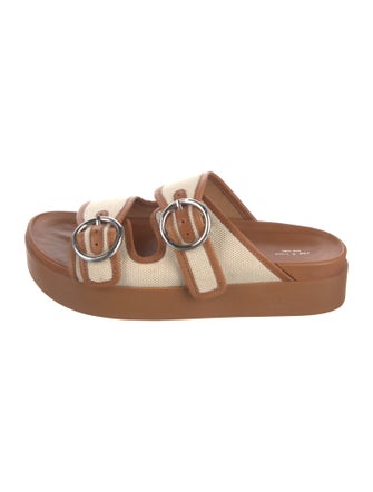 Rag & Bone Leather Colorblock Pattern Slides