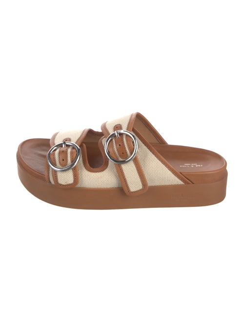 Rag & Bone Leather Colorblock Pattern Slides