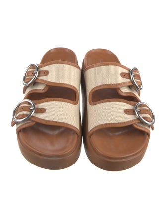 Rag & Bone Leather Colorblock Pattern Slides