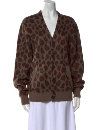 Rag & Bone Animal Print V-Neck Sweater