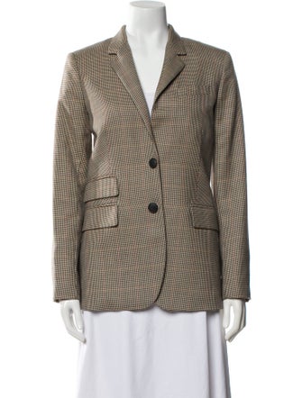 Rag & Bone Wool Houndstooth Print Blazer