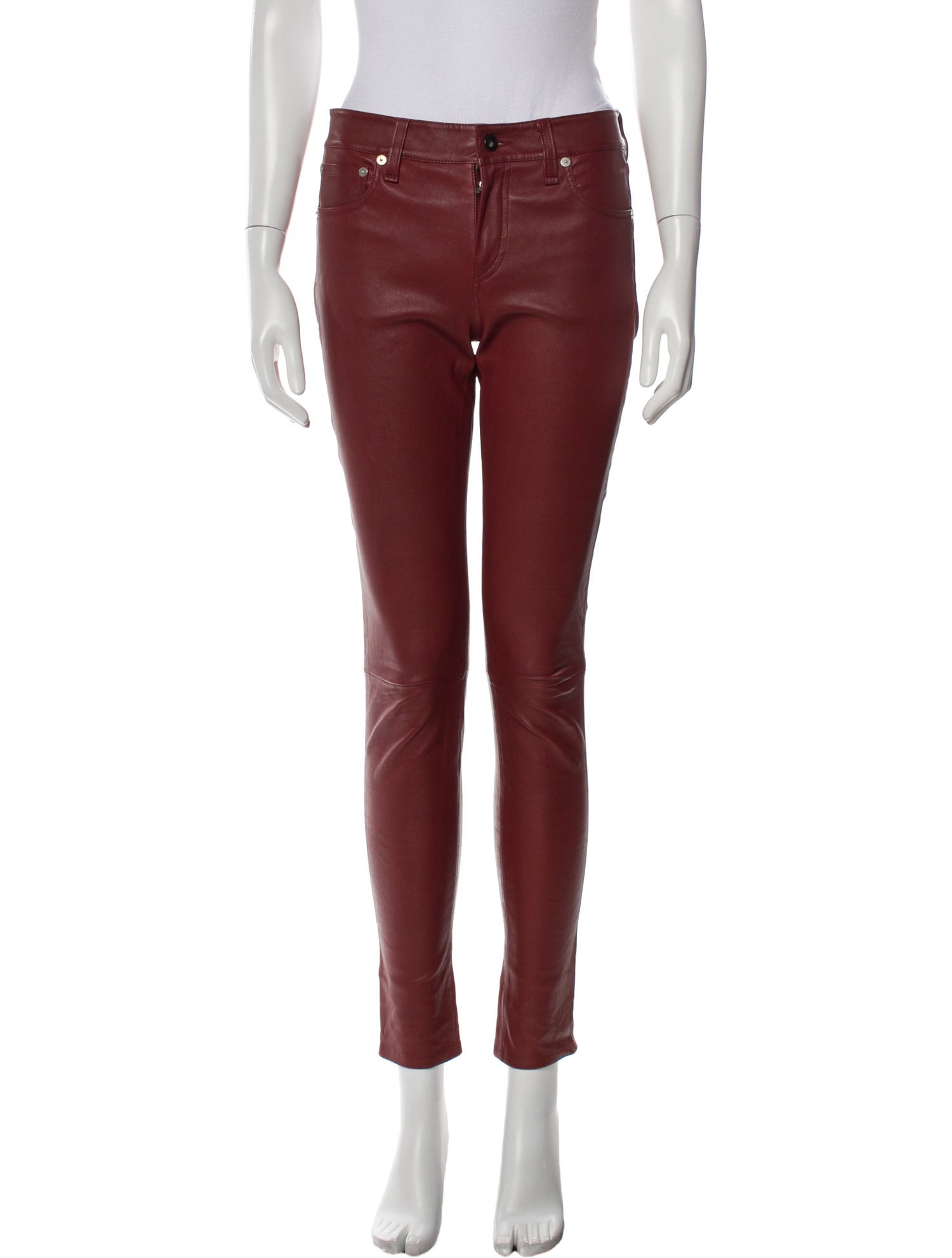 Rag & Bone Leather Skinny Leg Pants