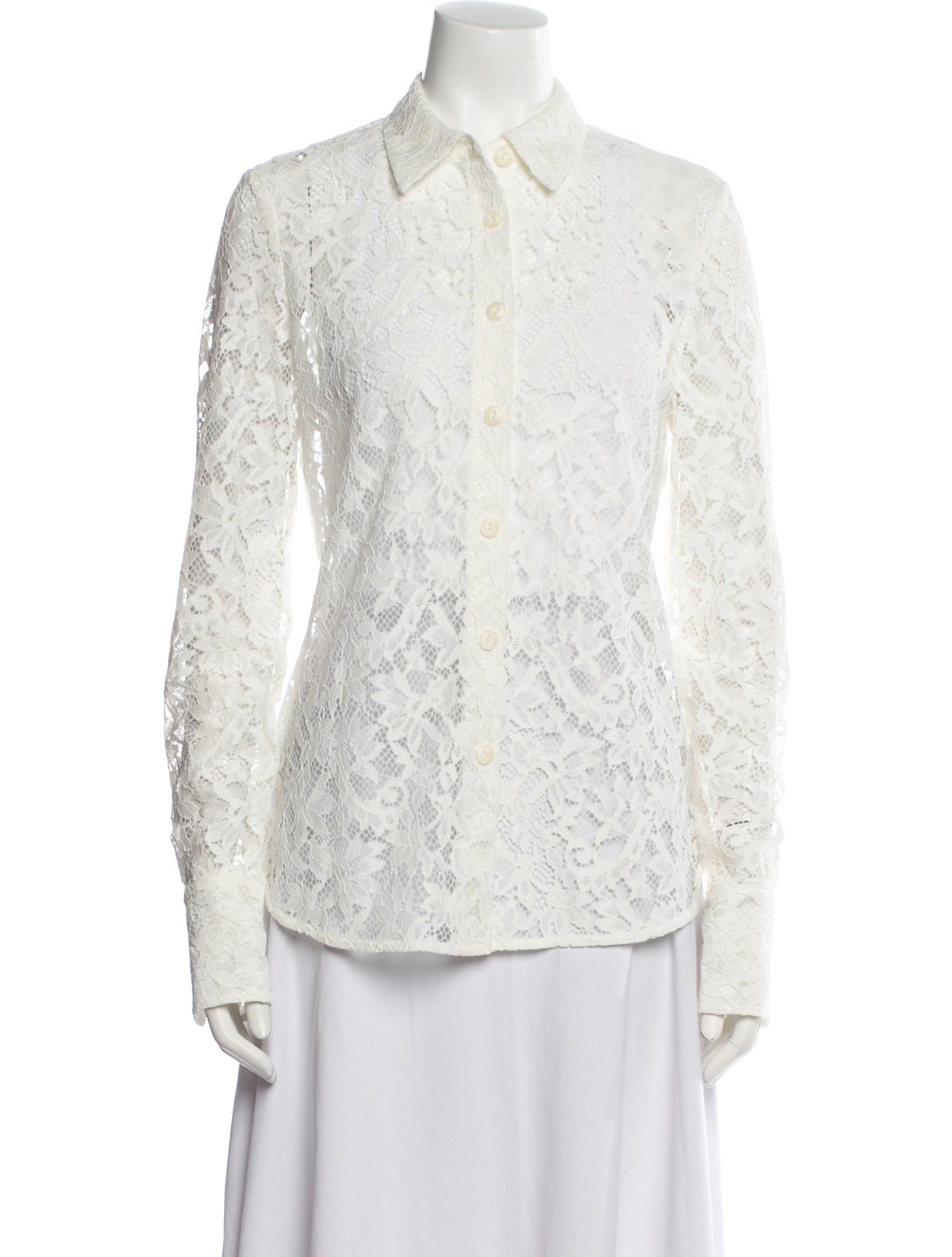 Rag & Bone Lace Lace Pattern Button-Up Top