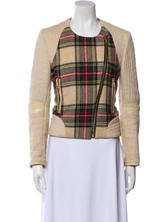 Rag & Bone Wool Plaid Print Blazer