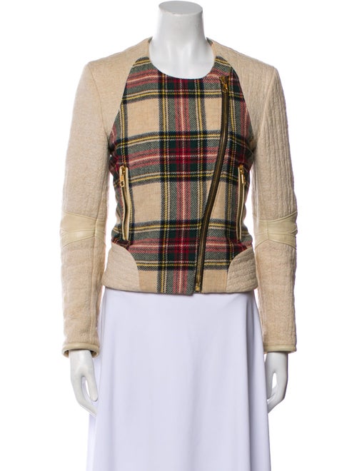 Rag & Bone Wool Plaid Print Blazer